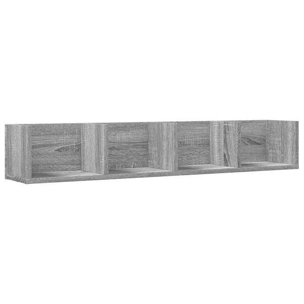 vidaXL Wandkast 99x18x16,5 cm bewerkt hout grijs sonoma eikenkleurig