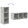 vidaXL Hangkast met opslag Beton Grijs 30 x 29,5 x 80 cm Bewerkt hout