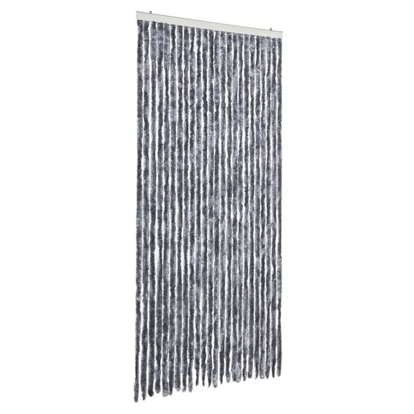 vidaXL Vliegengordijn 100x230 cm chenille zilver