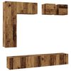 vidaXL Tv-meubelset Wandgemonteerd 8 pcs Oud Hout Bewerkt hout