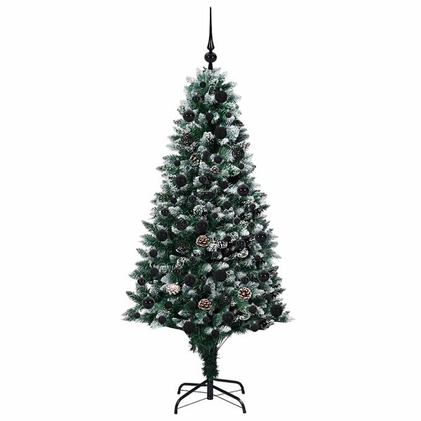 vidaXL Kunstkerstboom Groen 180 cm PVC en Staal en Kunststof