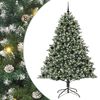 vidaXL Kunstkerstboom Groen 210 cm PVC en Plastic en Staal