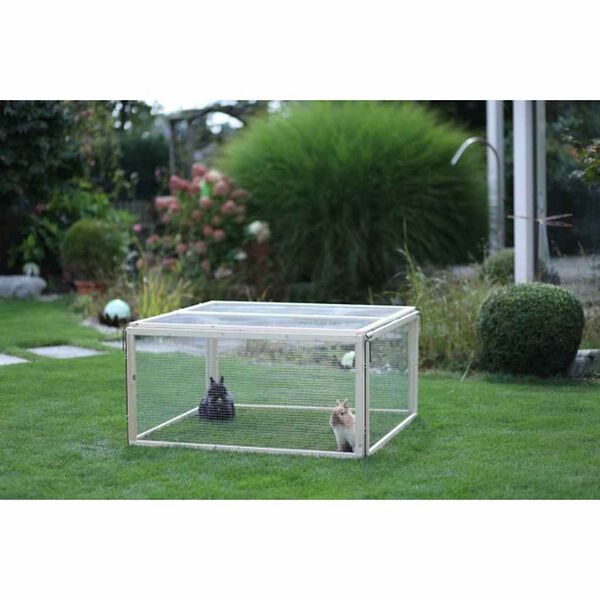 Kerbl Buitenren voor huisdieren Vario hout bruin 84399