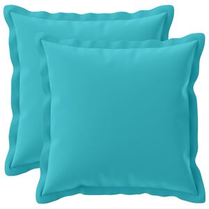 vidaXL Kussensloop 2 st HOUTEN Turquoise 30 x 30 cm Polyester