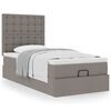 vidaXL Bed met matras 100x200 cm stof taupe