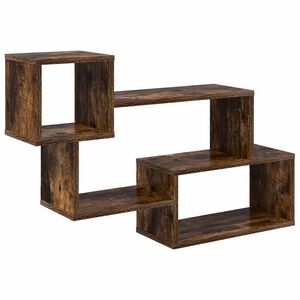 vidaXL Drijvende plank Muurmontage Gerookt eiken 87 x 20 x 55 cm