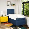 vidaXL Boxspring met matras stof blauw 80x200 cm