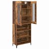 vidaXL Highboard Oud Hout 69,5 x 34 x 180 cm Bewerkt hout