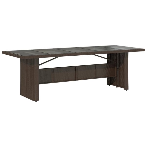 vidaXL 9-delige Bistroset met kussens poly rattan bruin