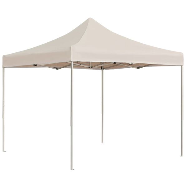 vidaXL Partytent professioneel inklapbaar 2x2 m aluminium crème