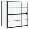vidaXL Bad Douchescreen Zwart en transparant 116 x 68 x 128 cm