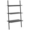 vidaXL Ladderrek met 3 schappen 64x34x116 cm zwart