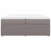 vidaXL Boxspring met matras stof taupe 200x200 cm