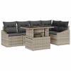 vidaXL Tuin Sofa Set 6 st Lichtgrijs poly rattan