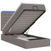 vidaXL Ottoman Bed met Matrassen en LED Taupe 80 x 200 cm Stof