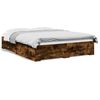 vidaXL Bedframe met lades bewerkt hout gerookt eikenkleurig 150x200 cm