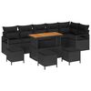 vidaXL Tuin Sofa Set 10 st 9-Aantal zitplaatsen Zwart