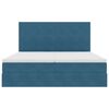 vidaXL Opslag bed met matras Donkerblauw 180 x 200 cm Fluweel