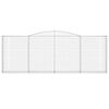 vidaXL Schanskorven 2 st gewelfd 400x30x140/160 cm ijzer