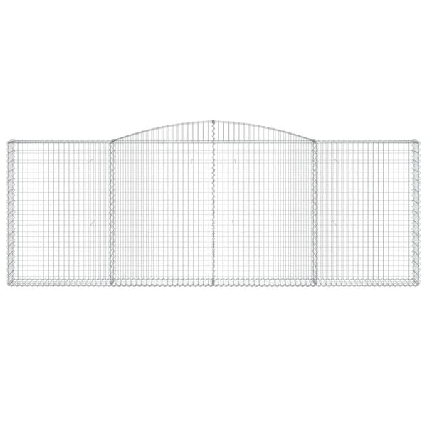 vidaXL Schanskorven 2 st gewelfd 400x30x140/160 cm ijzer