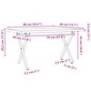vidaXL Salontafel X-frame 90x40x45,5 cm grenenhout en staal