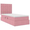 vidaXL Opbergbed met LED met matras met LED Roze 90 x 190 cm Fluweel