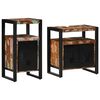 vidaXL Badkamermeubelset met plank 2 pcs Bruin Massief gerecycled hout