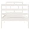vidaXL Bedframe massief hout wit 75x190 cm