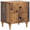 vidaXL Nachtkastje met lade Oud hout 43 x 34,5 x 48 cm Bewerkt hout