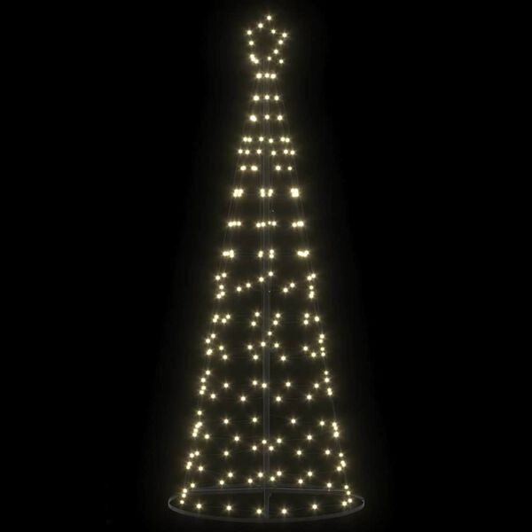 vidaXL LED Kerstboom met 390 LED met grondpennen Warmwit 250 cm IJzer