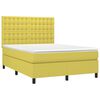 vidaXL Boxspring met matras en LED stof groen 140x190 cm
