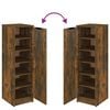 vidaXL Schoenenkast 30x35x100 cm bewerkt hout gerookt eikenkleurig