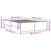 vidaXL Bedframe bewerkt hout metaal grijs sonoma eiken 120x190 cm
