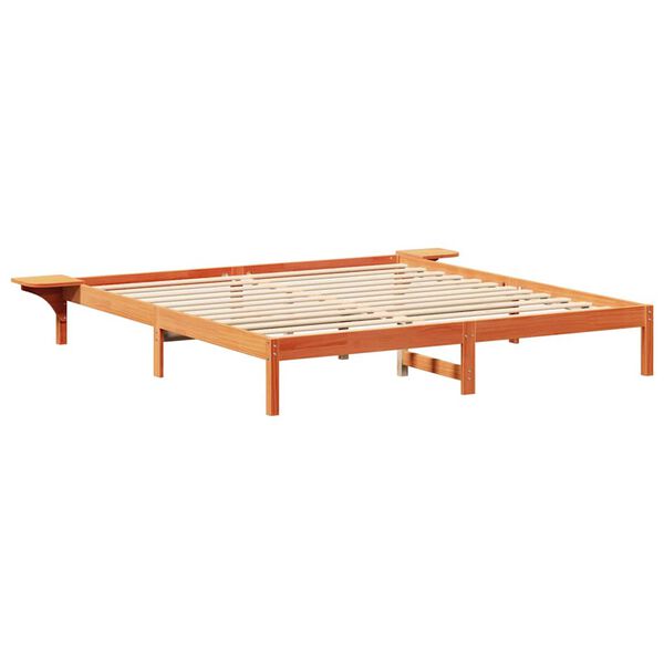 vidaXL Bedframe Wasbruin 200 x 200 cm Massief grenenhout