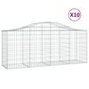 vidaXL Schanskorven 10 st gewelfd 200x50x80/100 cm ijzer