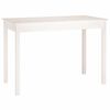 vidaXL Eettafel 110x55x75 cm massief grenenhout wit