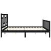 vidaXL Bedframe met hoofdbord massief hout zwart 200x200 cm