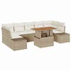 vidaXL Tuin Sofa Set 8 st Beige Poly riet