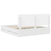 vidaXL Bedframe met lade met opslag Wit 200 x 200 cm Ingenieurshout