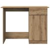 vidaXL Bureau 100x50x76 cm bewerkt hout artisanaal eikenkleur