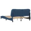 vidaXL Bedframe met LED zonder matras "Hvar" 160x200 cm stof blauw