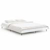 vidaXL Bedframe bewerkt hout hoogglans wit 135x190 cm