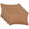 vidaXL Kussensloop 6 pcs HOUTEN Beige 40 x 60 cm Boucl&eacute;