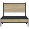 vidaXL Bedframe zonder matras metaal sonoma eikenkleurig 100x200 cm