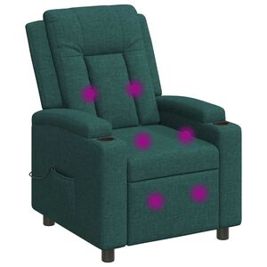 vidaXL Massage-relaxstoel Donkergroen 75 x 95 x 100 cm Stof