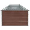 vidaXL Plantenbak verhoogd 480x80x45 cm gegalvaniseerd staal bruin