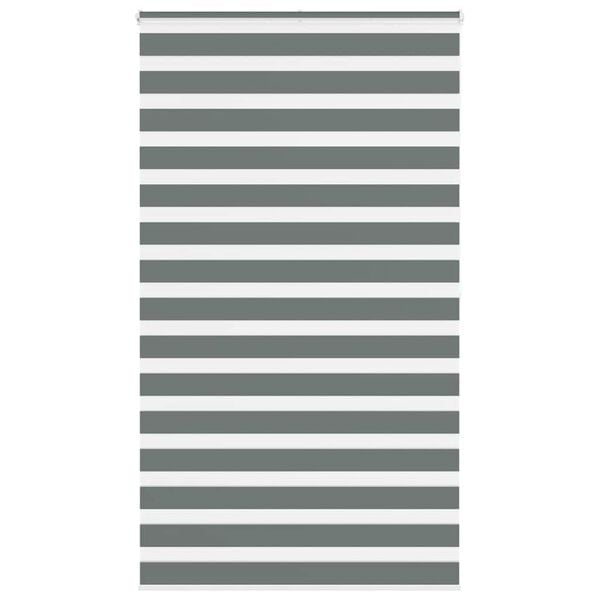 vidaXL Zebra rolgordijn 120x200 cm stofbreedte 115,9 cm donkergrijs