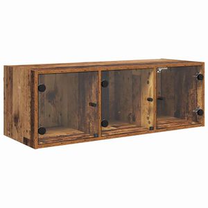 vidaXL Wandkast Wandgemonteerd Oud Hout 102 x 37 x 35 cm Bewerkt hout