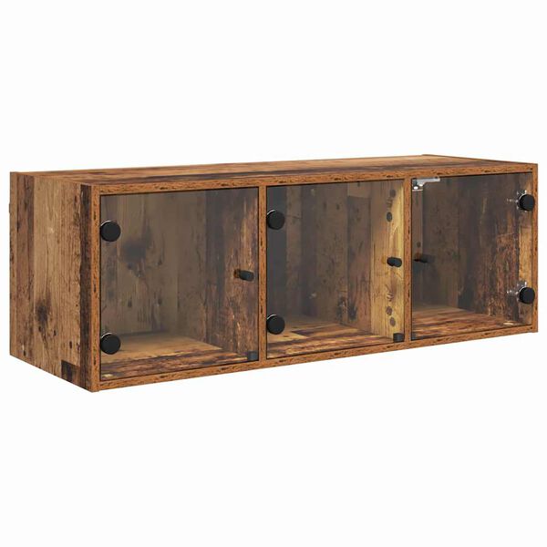 vidaXL Wandkast Wandgemonteerd Oud Hout 102 x 37 x 35 cm Bewerkt hout
