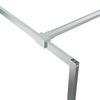 vidaXL Inloopdouchewand 115x195 cm transparant ESG-glas zilverkleurig